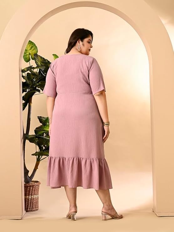 Image of PrettyPlus by Desinoor.com Women's Plus Size Kurta | Ethnic Kurta for Women | Office & Festive Traditional Kurta Firozi