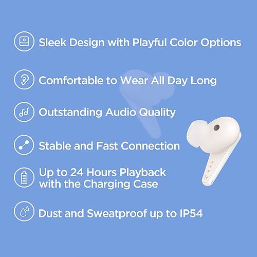 Miniatura 6 de Libratone AIR Color True Auriculares inalámbricos, aislamiento de ruido, Bluetooth 5.2, funda de carga, IP54 resistente al polvo y al agua, hasta 24