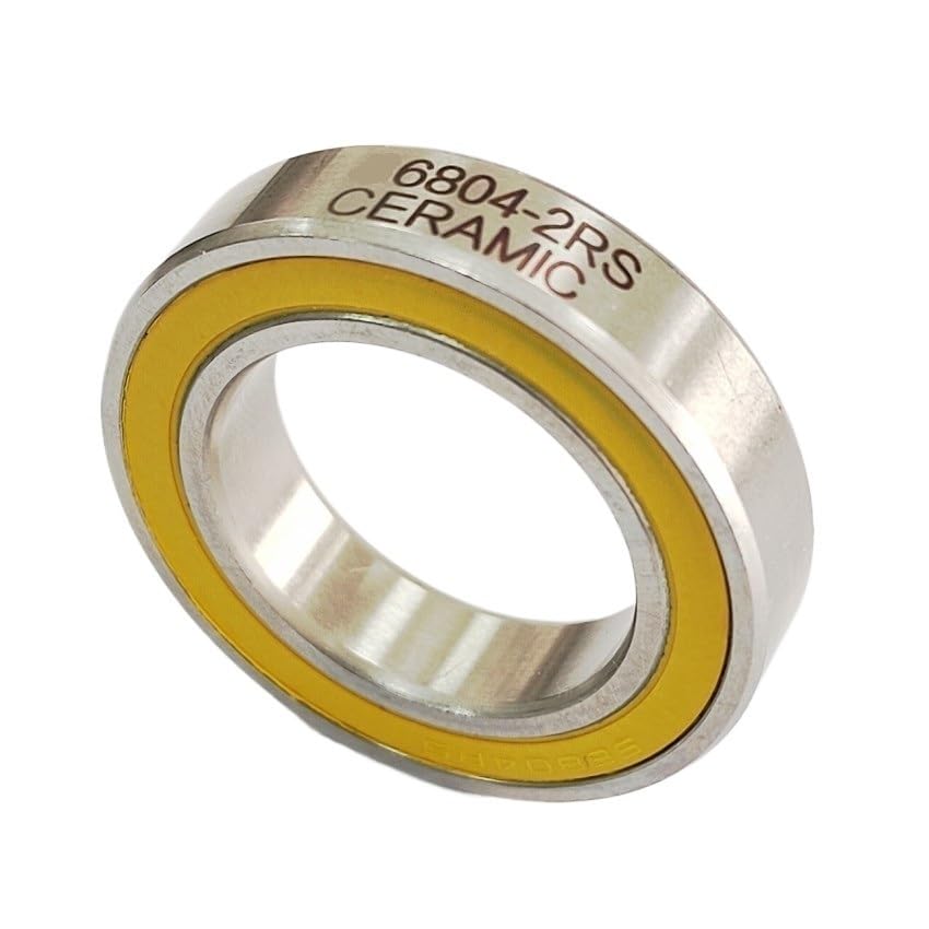 1pcs 6802-LBLU/6803-LBLU/6804-LBLU/6805-2RS-Ceramic Bicycle Hub Bearing ABEC-3 Rubber Sealed Ceramic Balls Bearings Accessories(6804-LBLU-CERAMIC)