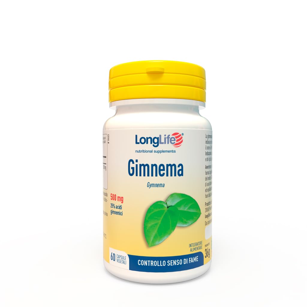 LongLife® Gimnema | Estratto titolato al 25% acidi gimnemici | Supporto metabolismo dei carboidrati | Controllo del senso di fame | Fino a due mesi trattamento | Vegano e senza glutine