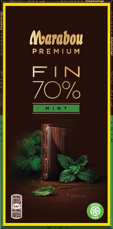 Marabou Mint Chocolate 10 Bars of 100g 35oz