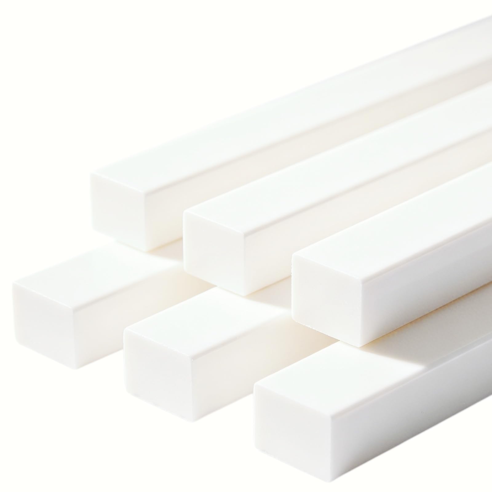 Purzen ABS Plastic Flat Bar White Rectangular Strip Rigid Smooth Surface 500mm×20mm for Milling Laser Cutting Structural Support Enclosure DIY Fabrication,20mm