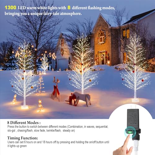 6FT-Enchanting-Birch-Tree-with-1300-LED-Lights-Twinkle-Light-White-Christmas-Tree-with-Timer-IP44-Waterproof-for-Indoor-Outdoor-Festival-Wedding-Party-Christmas-Decorations 6FT Enchanting Birch Tree with 1300 LED Lights Twinkle Light White Christmas Tree with Timer IP44 Waterproof for Indoor Outdoor Festival Wedding Party Christmas Decorations