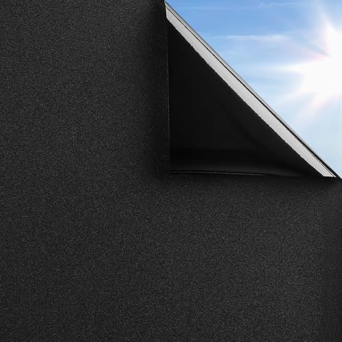 rabbitgoo Window Films for Privacy Frosted Glass Film, 44.5x200cm, Frosted | Static Cling Glass Sticker,Non-Adhesive Privacy Film Sun Blocking Window Covering Frosting Vinyl Bathroom Sliding Glass Door view 8