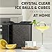 Berlinzo Clear Ice Cube Maker Mold - Combo 2+2 Crystal Clear Ice Cubes & Balls - Ice Square Maker Mold, Pure Round Ice Spheres for Whiskey, Cocktails & Bourbon (Non-electric)