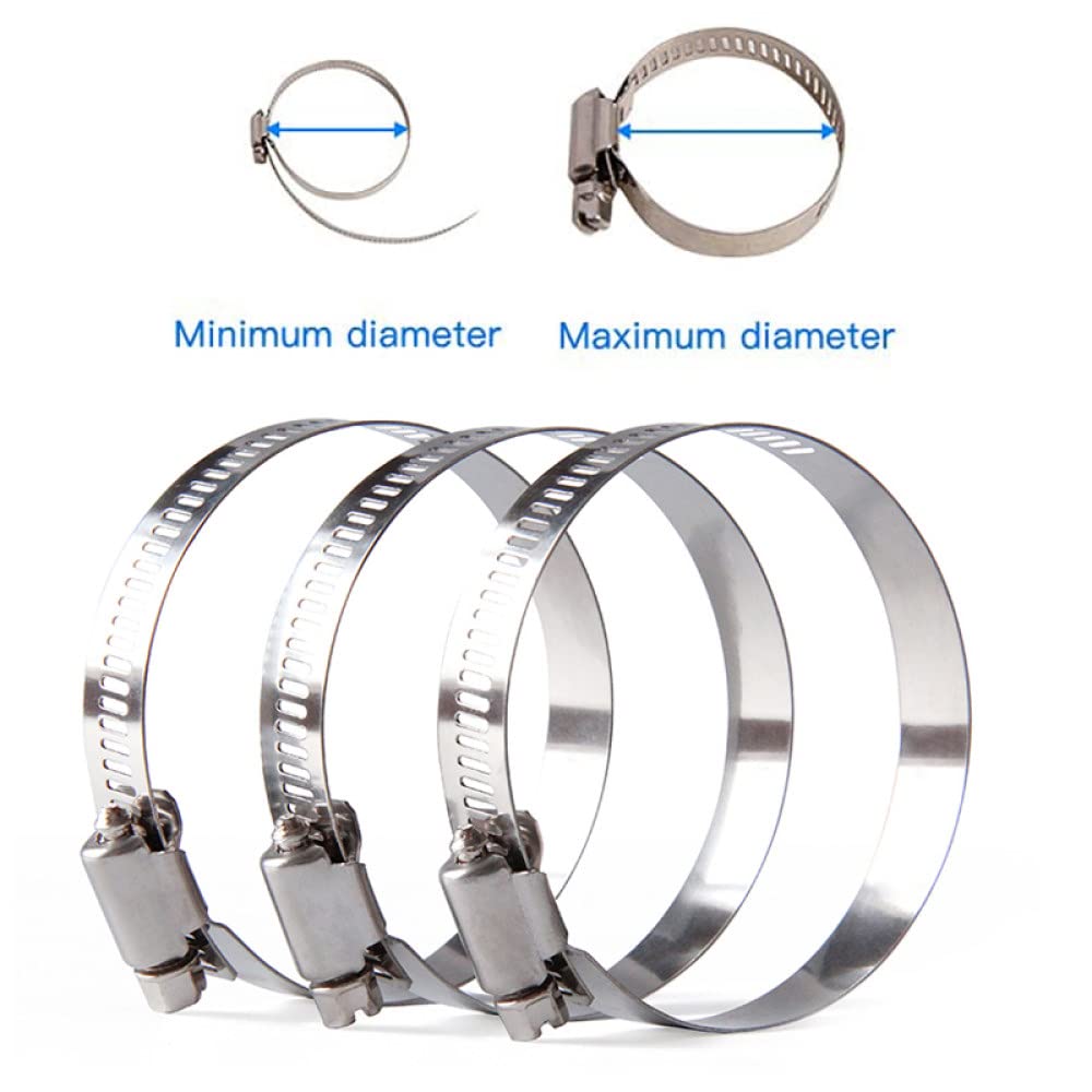 20-100 pièces collier de serrage en spirale cerceau tuyau automobile tuyaux pince outil fixe 304 acier inoxydable 8mm-330mm, 64,76mm (50 pièces)