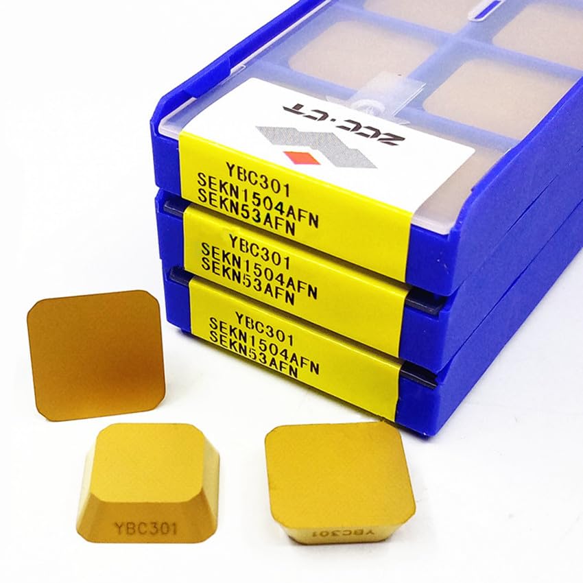 Tool Part for SEKN1504AFN YBC301/SEKN1504AFN YBM251/SEKN1504AFN YD201 SEKN1504AFN SEKN53AFN CNC Inserts 10pcs/Box - (Angle: SEKN1504AFN YD201 / Shank Diameter: 10pcs (1 Box))
