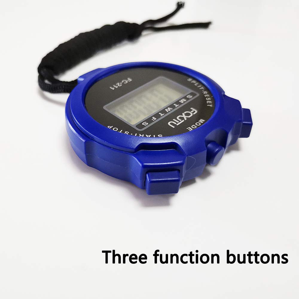 Buy FCXJTU Digital Stopwatch Single Lap /Split Memory Stopwatch 12/24