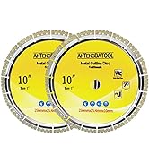 2PCS 10 Inch Metal Cutting Diamond Blade - 250mm Cut Off Wheel for Cast Iron Rebar Carbide Stainl...