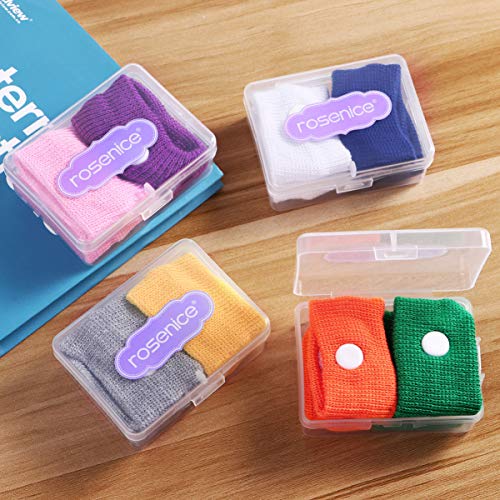 Pulseira de Algodão AntiNáusea da Milisten com 8 Pares, Antidoentia, AntiHalo Relief