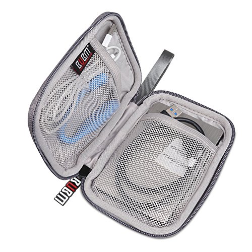 External Hard Drive Case, Bubm Soft Carrying Travel Case For 2.5-Inch Portable External Hard Drive/Portable Hard Drive Protection Box Case/ Electronics Travel Organizer/Cable Bag-Pink Blue #TOP5