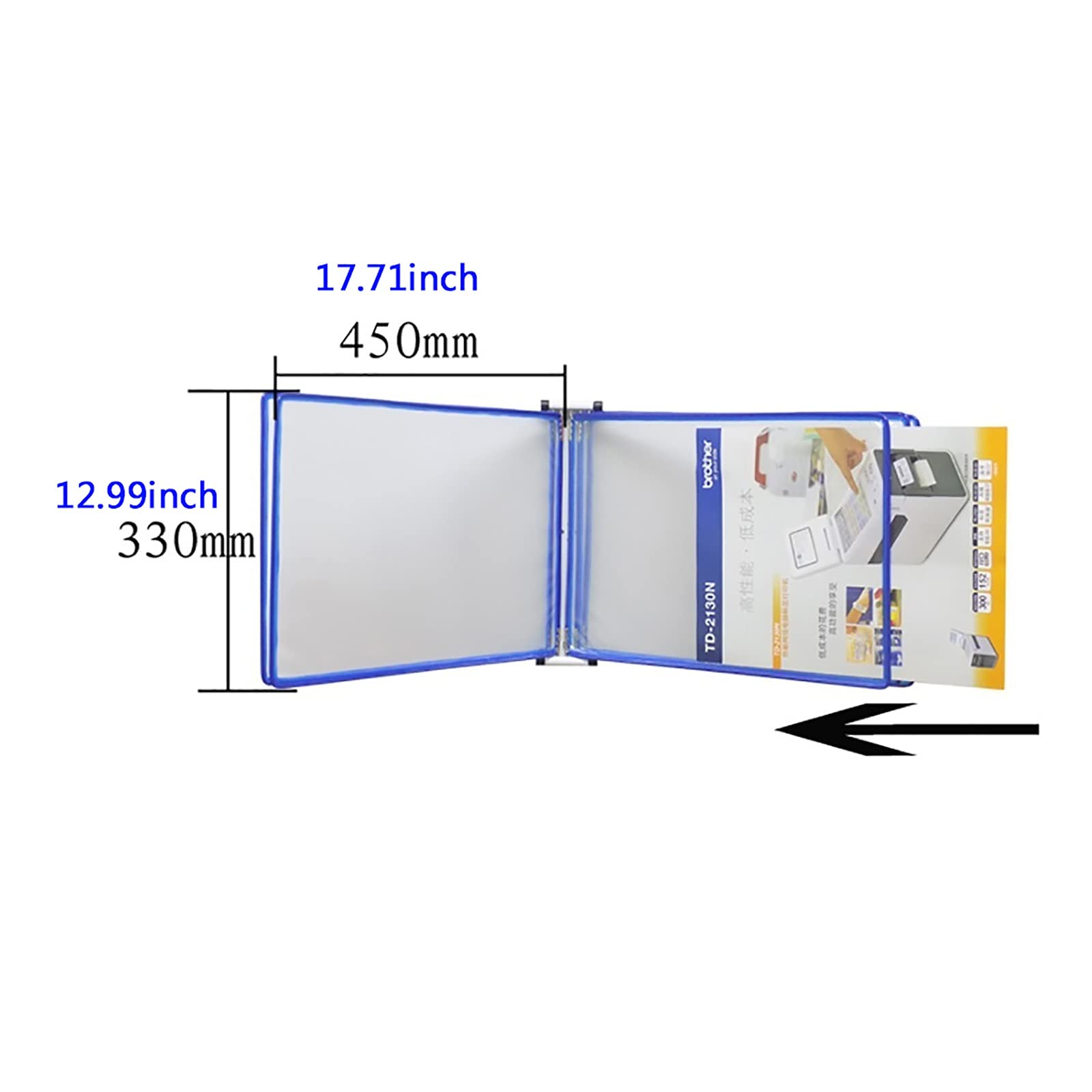 Sistema di visualizzazione di Riferimento a Parete, Organizer per Documenti da Appendere a Parete, espositore per Poster e Libretti A3, Supporto per Fogli Trasparenti a Parete 453310CM,FO,Q