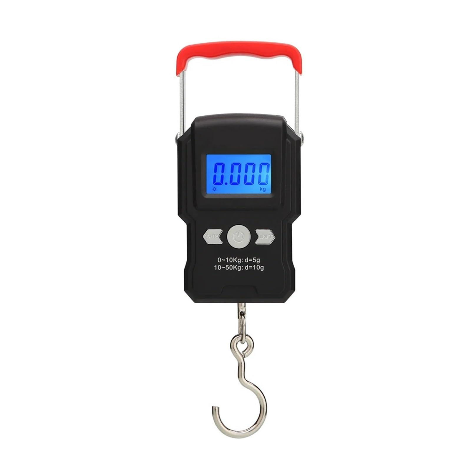 Bilancia da viaggio portatile LCD digitale da pesca con bilancia da appendere for valigie, bagagli, peso, strumento elettronico for pesare 75 kg/10 g 50 kg/5 g per Mercato, Edilizia(50Kg)