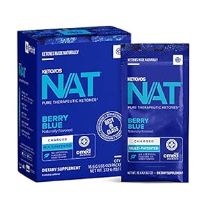 PRÜVIT Keto//OS NAT® Berry Blue Keto Supplements – Charged – Exogenous Ketones – BHB Salts Ketogenic Supplement for Workout Energy Boost for Men and Women (20 Count)