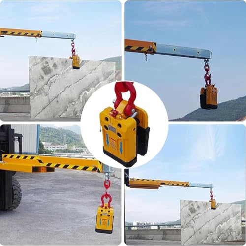 Generico Pinza di Sollevamento per Granito ad Alta Resistenza 0-70 mm, pinze rivestite in Gomma per Il Sollevamento di lastre di Quarzo e Marmo, capacità 1,2 t, Ideale per Il Trasporto di Pannelli in