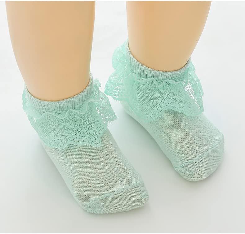 Miniatura 5 de QandSweet Calcetines con volantes para niñas recién nacidas, calcetines tobilleros para bebés y niños pequeños