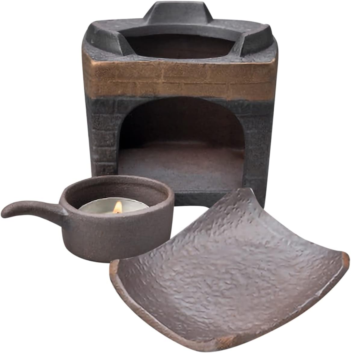 Ceramic Teapot Warmer Candle Stand Holder Retro Tea Warmer for Home and Office Decor for Tea Brewing