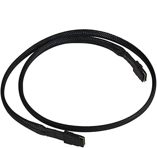 1M Slim Flat Left Angled SAS 36 Pin to Mini SAS 36 Pin SFF-8087 Data Cable
