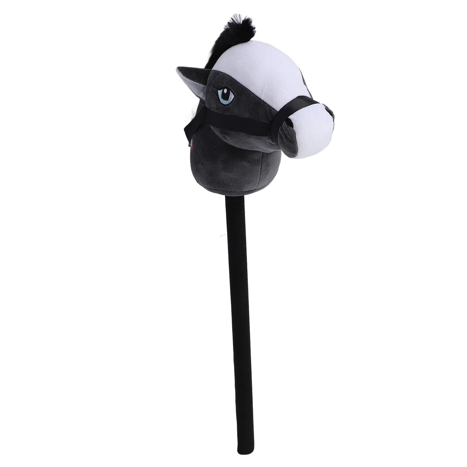 Cavallo Bastone, Materiale Morbido Peluche 2 Effetti Sonori Cavallo Hobby, Giocattolo Bastone con Peluche da 70 Cm e PVC per Bambini dai 2-5 e 6-12 (Black)