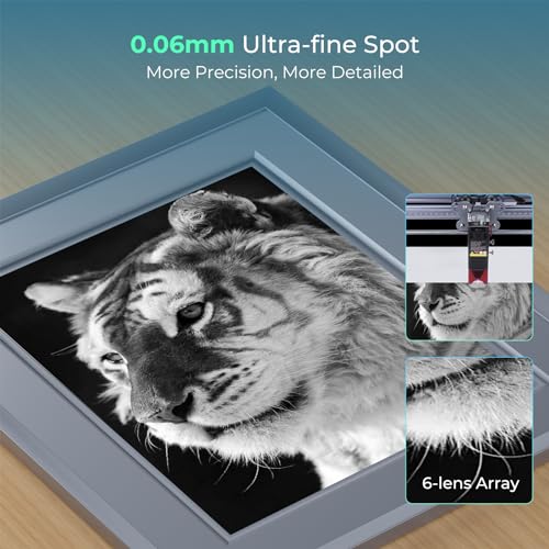 Creality Falcon 10W Laser Engraver Machine, 0.06mm High Precision Laser Engraving Machine 72W Laser Cutter and Engraver Machine for Wood Metal Acrylic Leather, 15.7"×16.3" Workspace