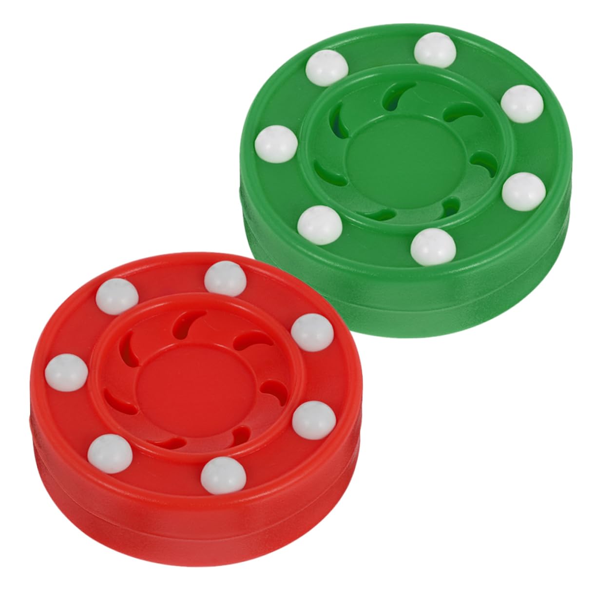 VANZACK 2pcs Hockey Reusable Pucks Hockey Puck Ice Hockey Training Tools Reusable Ice Puck Hockey Accessories Ice Race Puck Practicing Pucks Hockey Balls Plastic Ice Pucks Pp