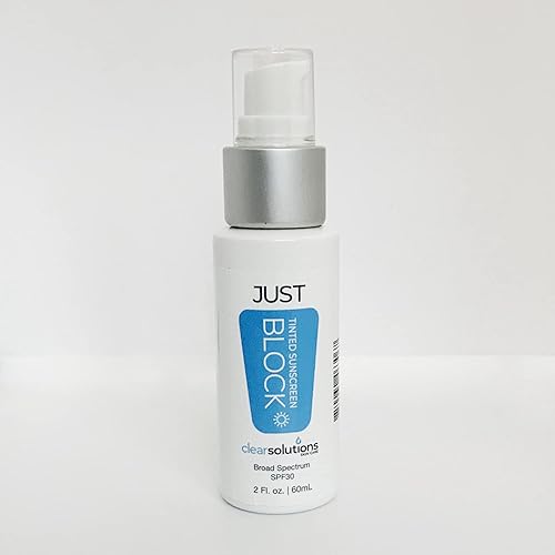 Clear Solutions Cuidado de la piel solo bloquea protector solar tintado peso ligero hidratante e hidratante de amplio espectro bloqueador solar