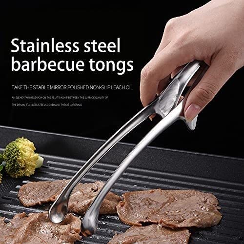 den - Pinzas de acero inoxidable 430 para barbacoa, cocina japonesa y coreana, perfecto para Stea y accesorios de parrilla, 1 unidad