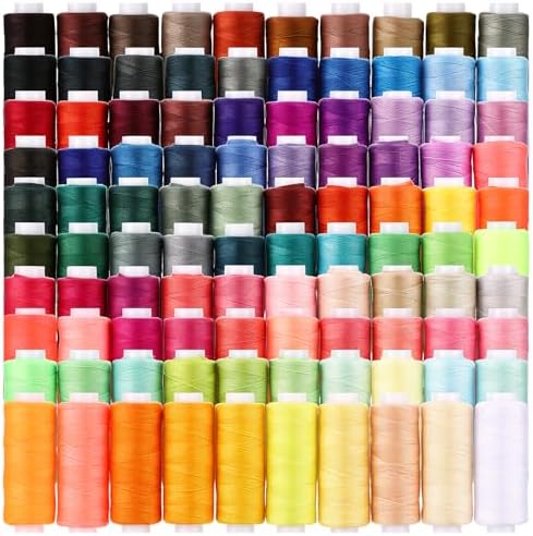 All Purpose Sewing Thread, 100 Spool Assorted 400 Yards Polyester...