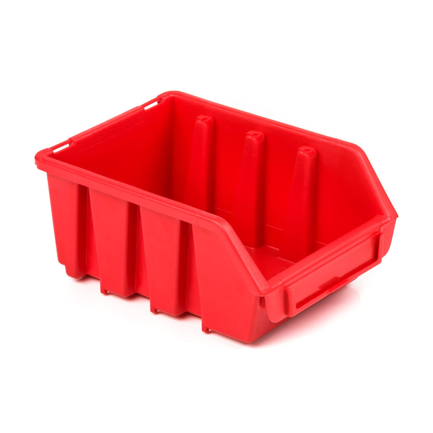 botle 50 cajas clasificadoras para taller, apilables, caja de almacenamiento, caja de almacenamiento, caja roja, 16 x 11,5 x 7,5 cm, caja clasificadora de plástico