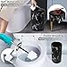 XLHOMO Black Marble Bathroom Accessories Set, Black Bathroom Set with Trash Can, Vanity Tray, Soap Dispenser, Soap Dish, Toothbrush Holder, Toothbrush Cup, Toilet Brush and Qtip Holders for Bathroom