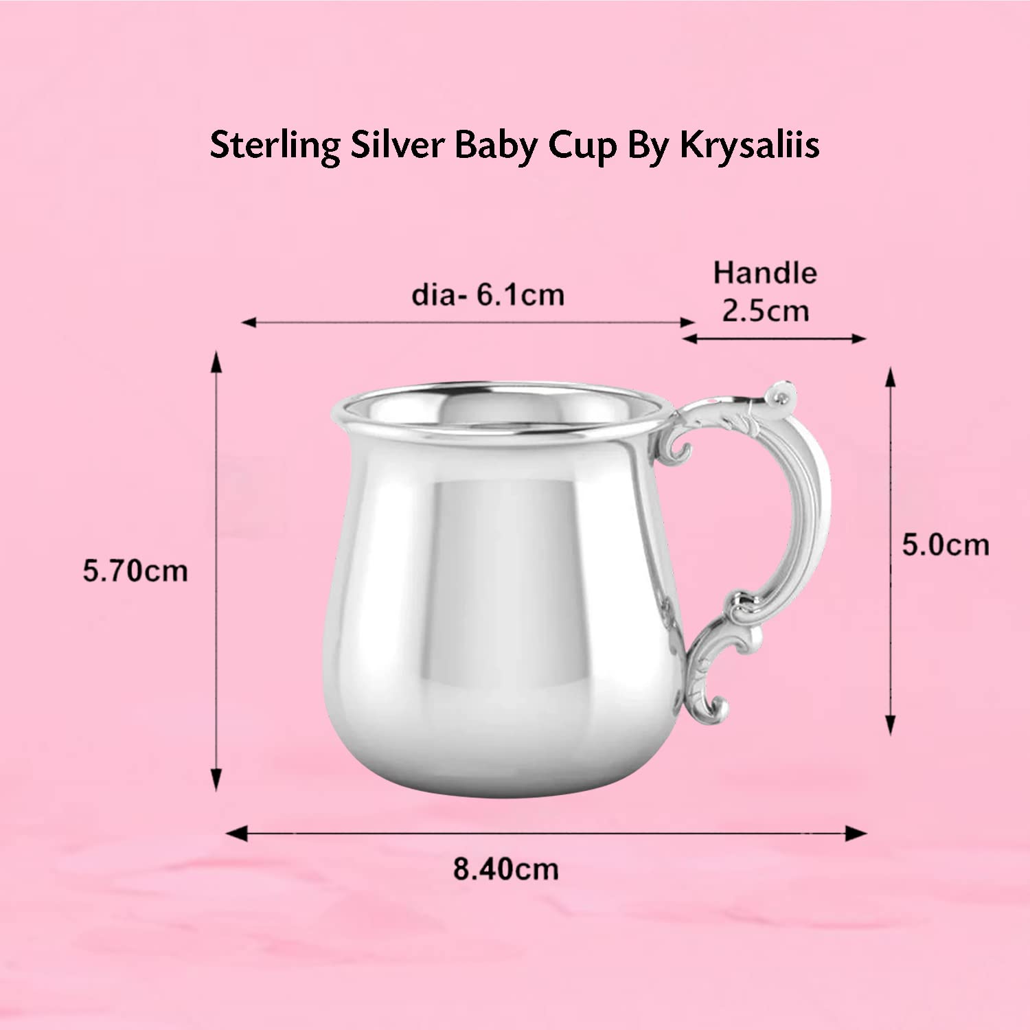 Amazon.com: Krysaliis 純銀傳統凸起的維多利亞杯- 優雅可雕刻的