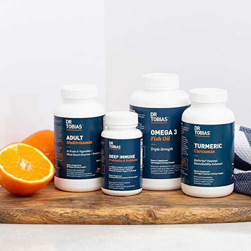 Dr. Tobias Omega 3 Fish Oil And Deep Immune Probiotic & Prebiotic Blend Promotes Digestion, Immunity, And Overall Health #TOP6
