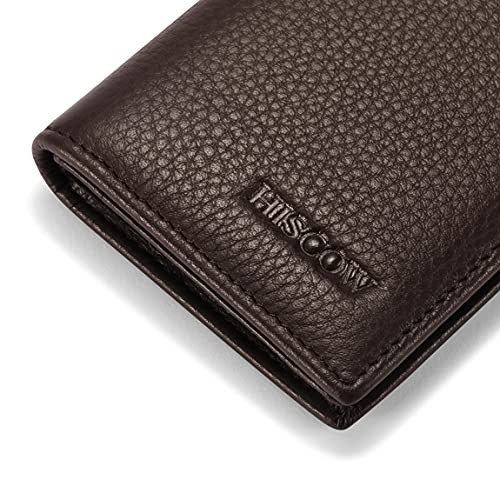 Image of HISCOW Business Card Holder with Large Compartment - Full Grain Leather