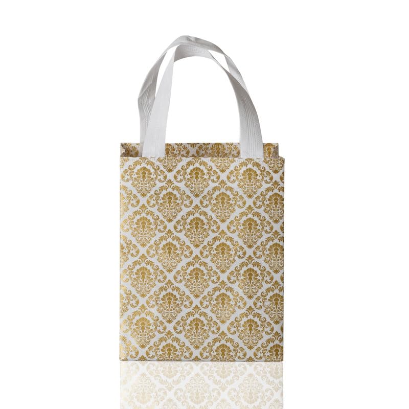 Image of Lavya Festive Special Reusable Non-Woven Laminated Gift Bags, Wedding Gifts, Shagun Lifafa, Mithai, Jewellery, Traditional Gifting Carry Bag (Extra-Small - 6.75x9x3, White, Pack of 50)