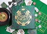 INHALT - 1 Roulette Rad, 200 Pokerchips, Dealer Casino Chip, Rouletteset Matte, Poker Matte, Blackjack Spielmatte, Spielgeld, 2 Roulette-Kugeln, Regelheft, 2 Spielkartensätze, Croupier-Stab und Croupier-Fliege