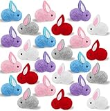 Easter Egg Fillers, Easter Basket Stuffers for Kids - 24 Pcs Mini Easter Plush Bunny Stuffed Animals, Party Favors for Toddlers Boys Girls, Bulk Small Toys for Classroom Prize Box, Goodie Bag Stuffers