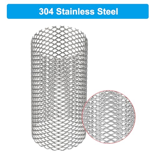 Image of PATIKIL 4 Pcs 22mm OD Strainer Mesh, 42mm H Screen Y Shaped Strainer Filter Valve Mesh Screen 304 Stainless Steel Strainer Mesh for Debris Pump Water Oil Separation