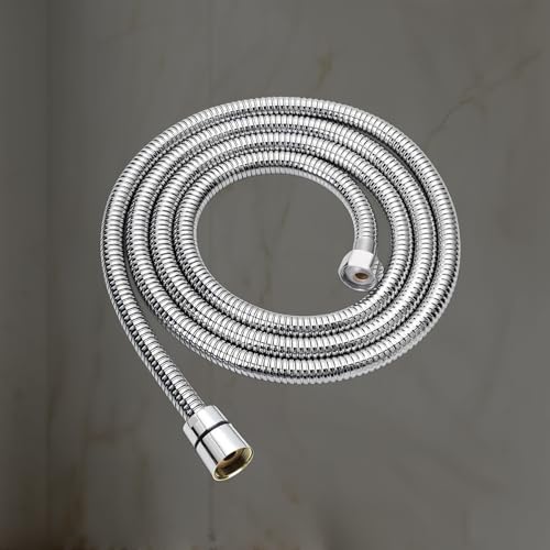 Image of DELTA FAUCET, 1.2 metre flexible hose pipe for Jet Spray, Polished Chrome, Shower Tube for Bathroom, RP101083
