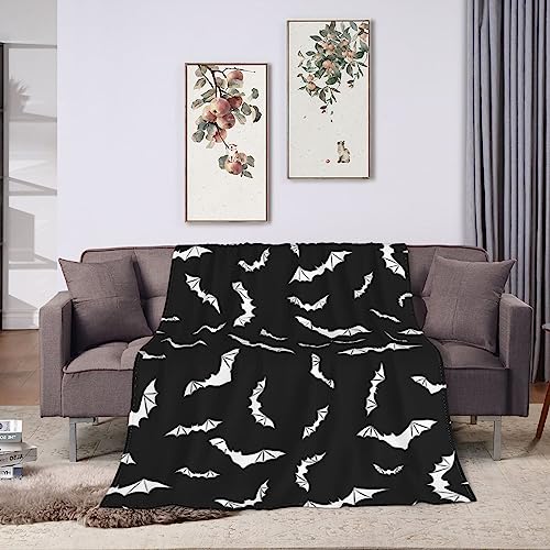 Bats Halloween Goth Fleece Flannel Blanket Throw Warm Lightweight Blankets For Home Office All Season (Bats Halloween Goth, 50X40) #TOP2