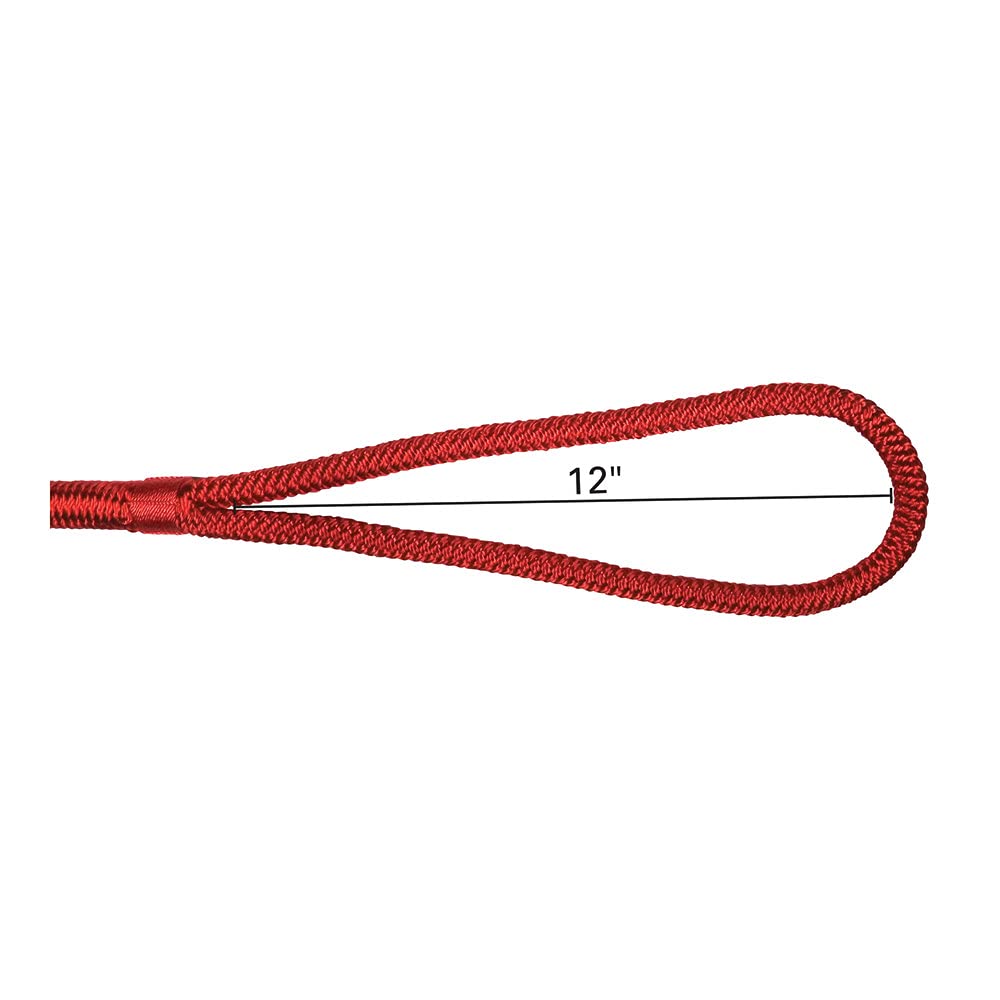 Extreme Max BoatTector 3006.3008 Lot de 4 Lignes d'ancrage en Nylon à Double Tresse, 0,95 cm x 4,6 m, Rouge