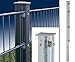 Produktbild bambus-discount.com Ranko Eckzaunpfosten 200cm anthr. 60x60mm für Doppelstabmatten 140cm, zum einbetonieren