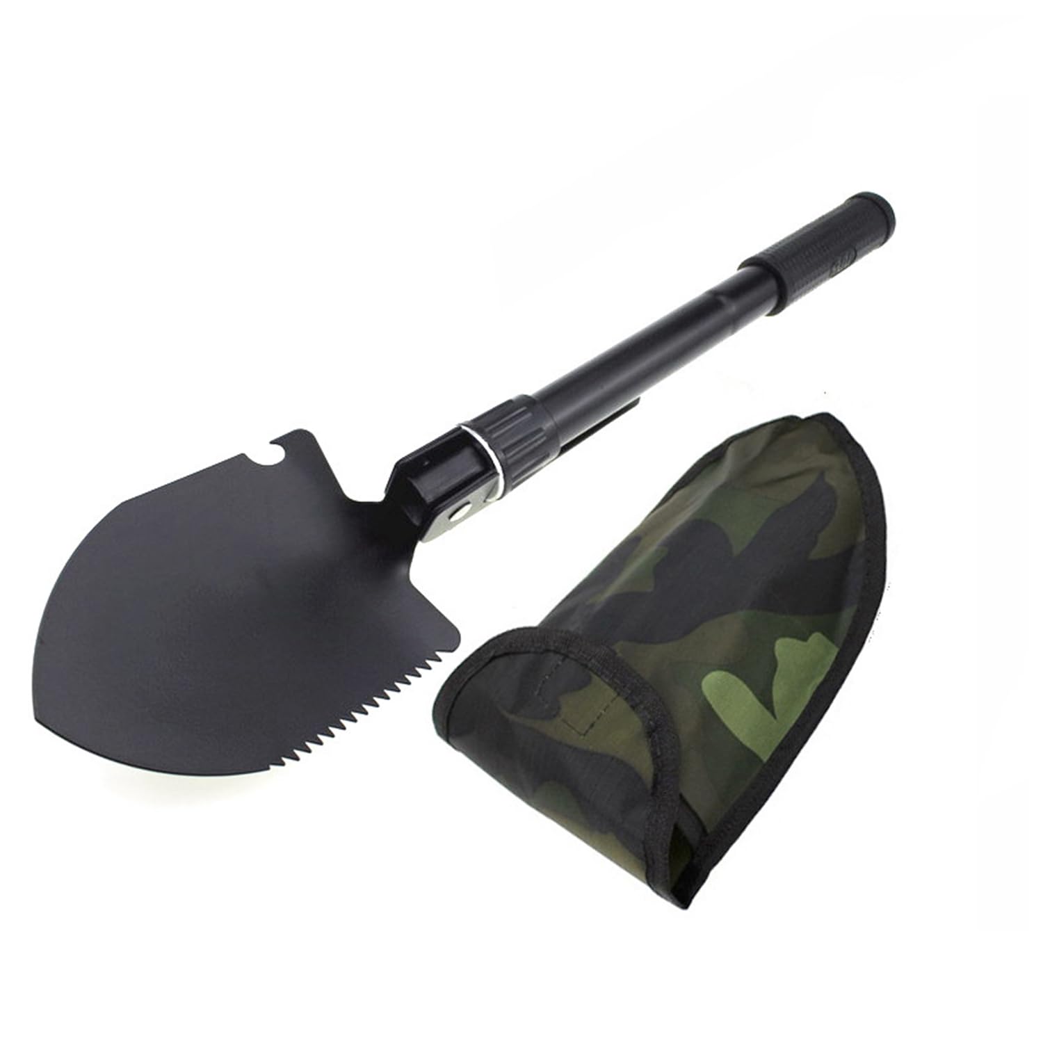 Folding Survival Shovel, Military Survival Shovel, 4-in-1 Multi Purpose Portable Camping Spade for Outdoor Gardening Weeding Digging