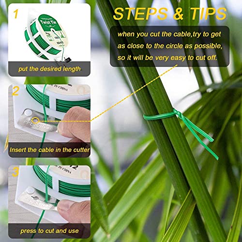 KRAFTMASTERS� 1Pcs Plastic Twist Tie Wire Spool with Cutter