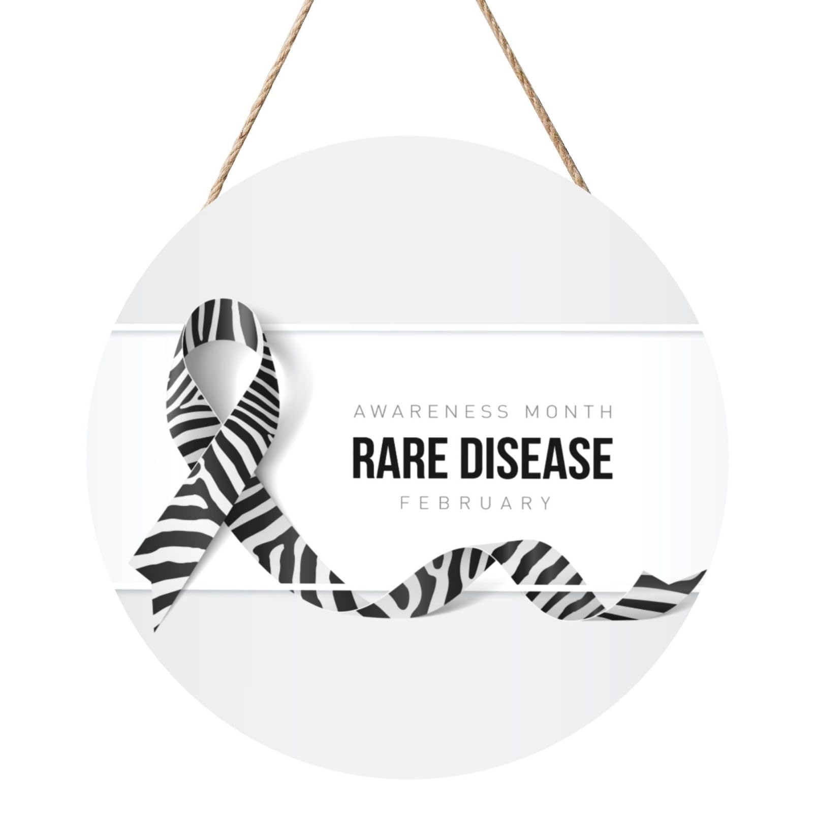 Rare Disease Awareness Month Door Signs Plaques Wood Welcome Sign For Front Door Wall Hanging For Home Farmhouse Office Classroom Party Decoration