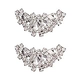 Größe: ca. 6,0 x 3,5 cm Lsgepavilion Damen-Schnalle, Tropfenform, Strass, Brautschmuck, Hochzeitsschmuck