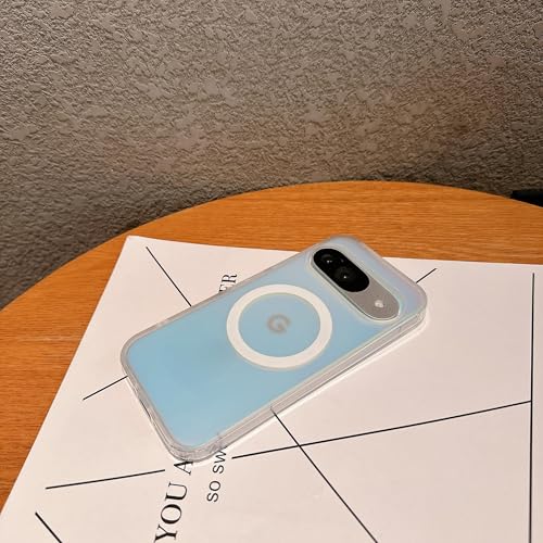 Magnetic for Google Pixel 9/9Pro Case Women, [Compatible with MagSafe], [Holographic Iridescent Color Changing Effect] Fashion Slim Cute and Unique Matt Protective Phone Cover for Pixel 9/9 Pro by GeeBerYo - Used condition - Image 3
