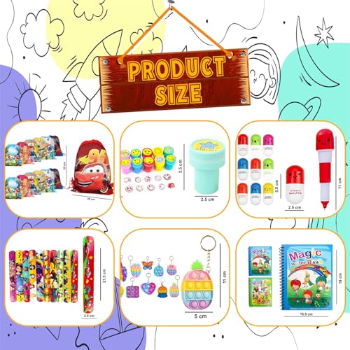 Image of SNAPTRON Return Gifts For Kids -60Pcs Return Gift For Kids Birthday 10 sets each| Bulk Return Gifts For Kids Age 4 5 6 7 8| Kids Return Gifts for Birthday in Bulk| Best Kids Gift items