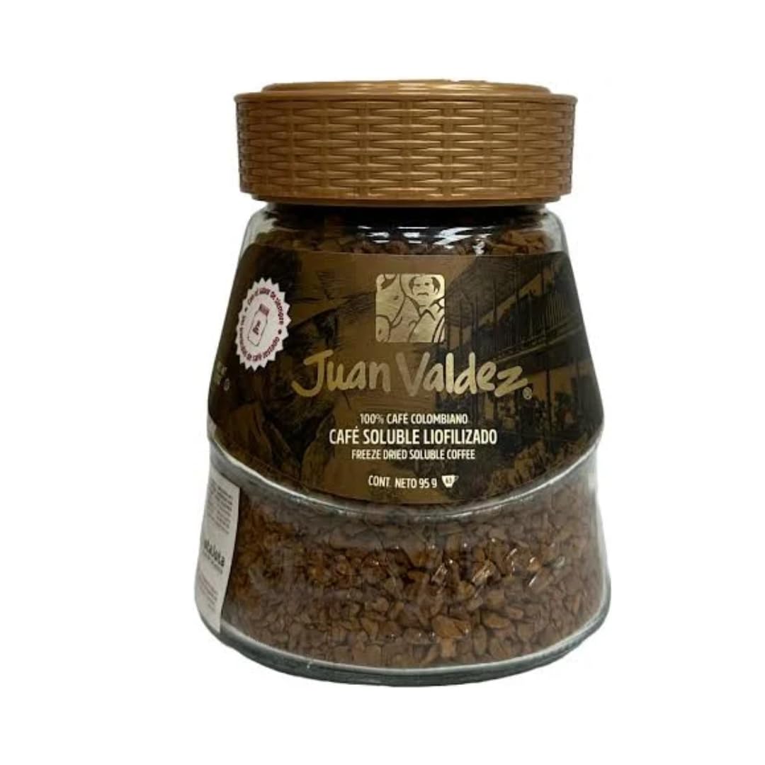 Wondermarket. Degustación Café Colombiano Liofilizado J. Valdez Colombiano Café Soluble Sabores Dulce de Leche Avellana Original y Descafeinado
