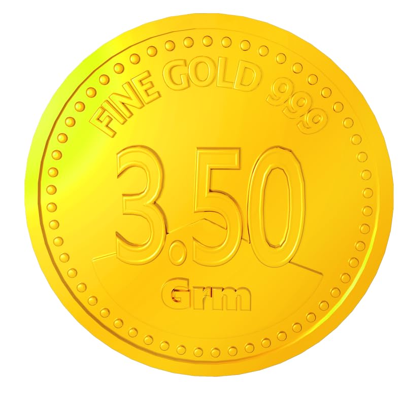 3.5gm Euphoria Jewellery by A Himanshu pure 24KT gold coin in 999 finese-image-29