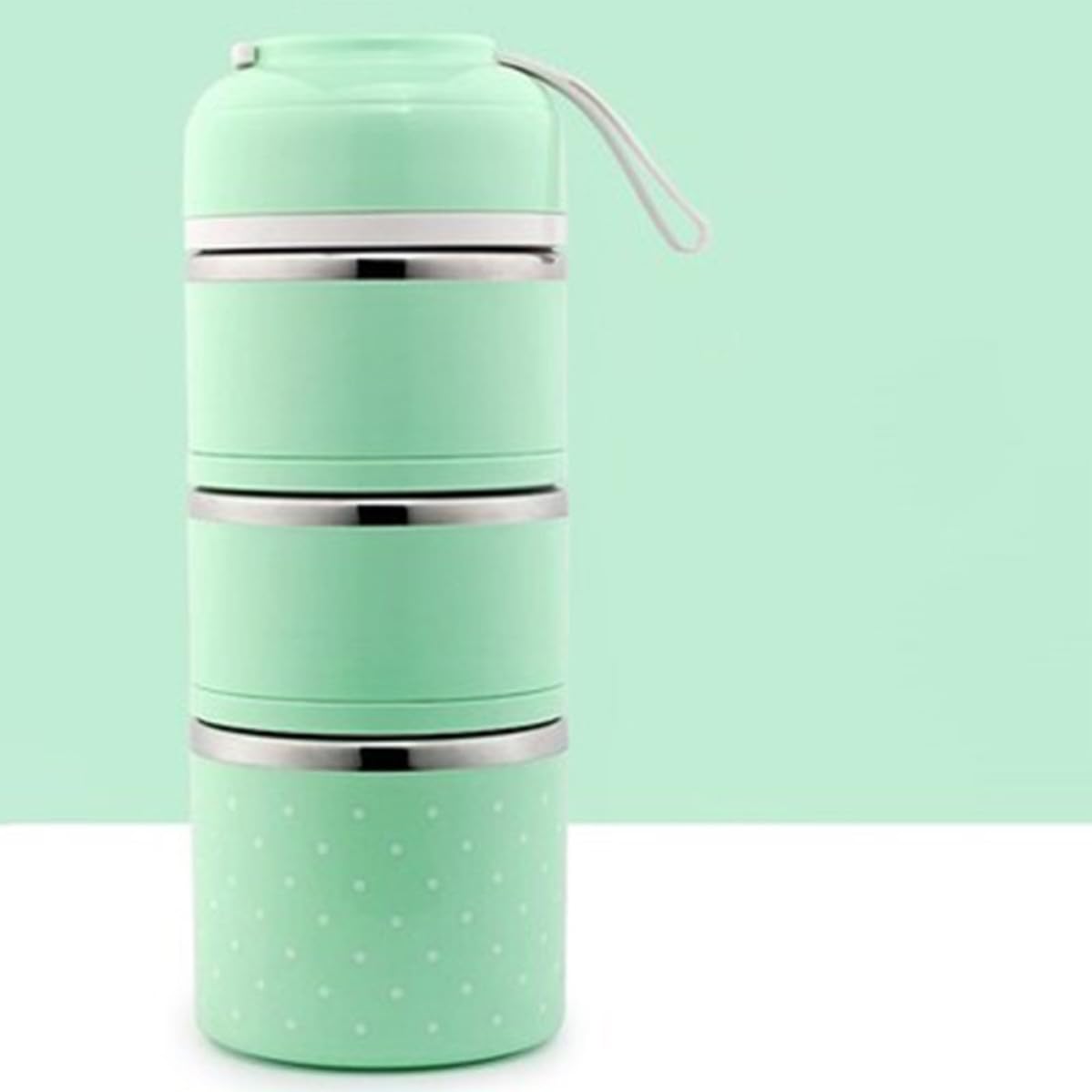 Boîte Bento en Acier Inoxydable 2 Pièces, 3 Couches Vert